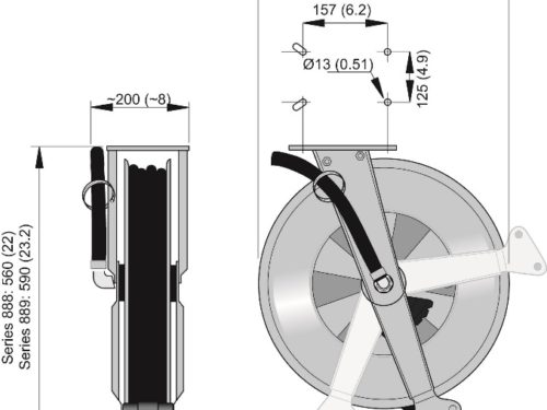 Hose Reel 888 Corrosion Resistant