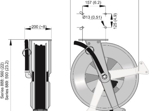 Hose Reel 889 Stainless